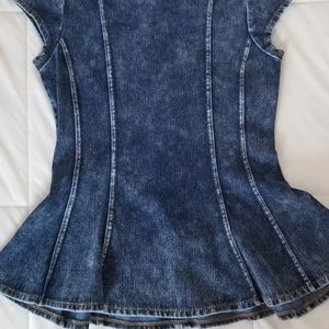 Women denim top blue size S